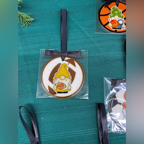 Handmade Ceramic Ornaments Sports Motif Personalizable - Picture 3 of 8